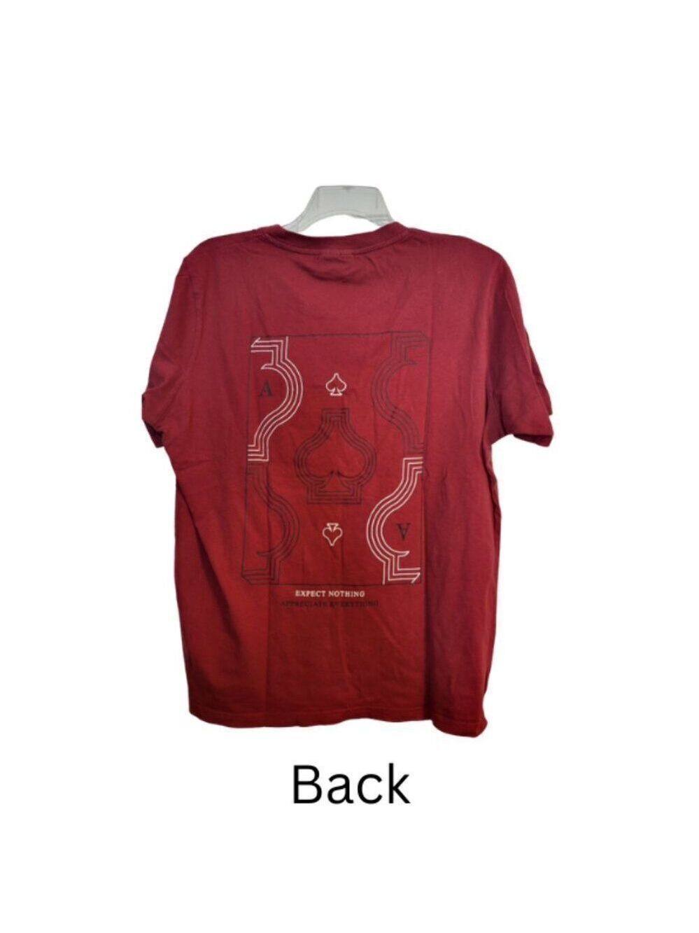 Icono Mens Short Sleeve T- Shirt - Burgundy Large  RJ0524H